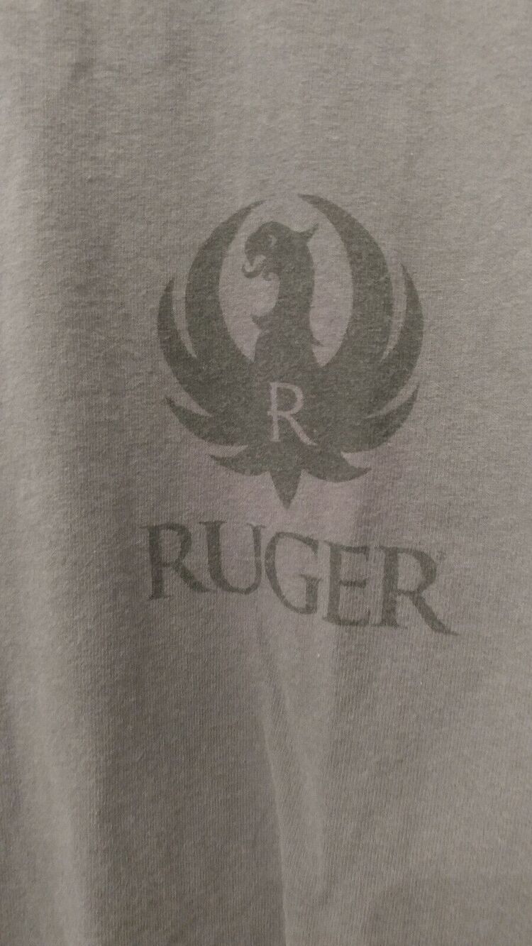 RUGER - RUGGED RELIABLE FIREARMS - M - Dark Gray T-SHIRT Med Medium